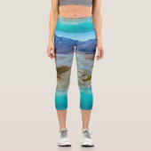 Tekapo-See und Südalpen, Neuseeland Capri Leggings (Vorderseite)