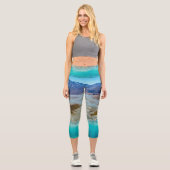 Tekapo-See und Südalpen, Neuseeland Capri Leggings (Vorderseite)