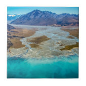Tekapo-See und Südalpen, Neuseeland Fliese (Vorderseite)