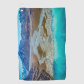 Tekapo-See und Südalpen, Neuseeland Golfhandtuch (Vorderseite)