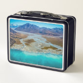 Tekapo-See und Südalpen, Neuseeland Metall Brotdose (Rückseite)