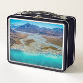 Tekapo-See und Südalpen, Neuseeland Metall Brotdose (Vorderseite)
