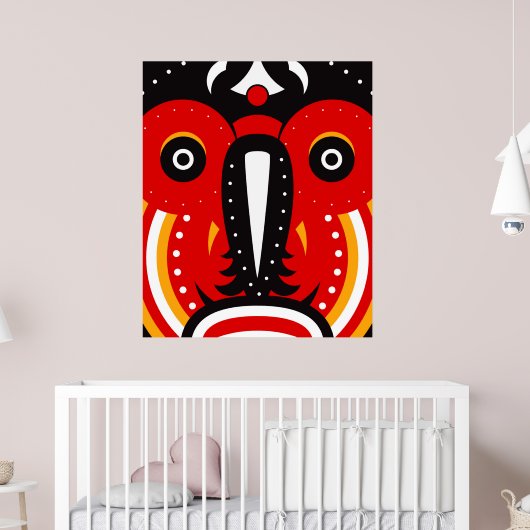 Teke Tribal Mask Poster (Kinderzimmer 2)