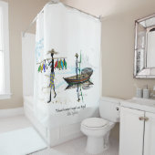 Tekmai lokaler Seychellen Fischer Duschvorhang (Beispiel)