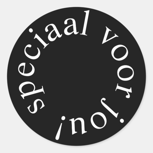 Tekst cadeau sticker Speciaal voor jou! (Vorderseite)