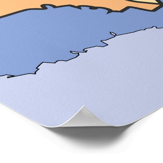 Tektonische Teller des Erddiagramms Poster (Ecke)