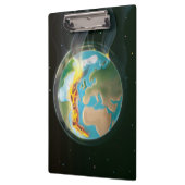 Tektonische Teller des Planeten Erde Klemmbrett (Links)