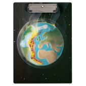 Tektonische Teller des Planeten Erde Klemmbrett (Vorderseite)