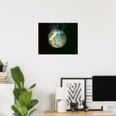 Tektonische Teller des Planeten Erde Poster (Heimbüro)