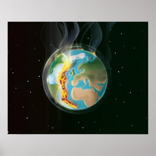 Tektonische Teller des Planeten Erde Poster (Vorne)
