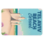 Tel Aviv Beach Israel Strandposter Magnet (Horizontal)