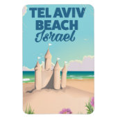 Tel Aviv Beach Israel Strandposter Magnet (Vertikal)