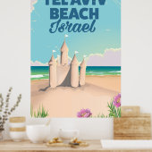 Tel Aviv Beach Israel Strandposter Poster (Küche)