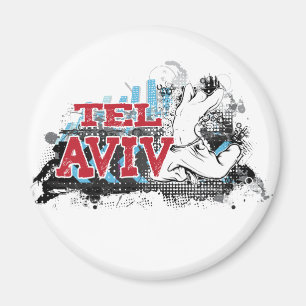 TEL AVIV - eine Schmutzart von Israels #1 Stadt Magnet