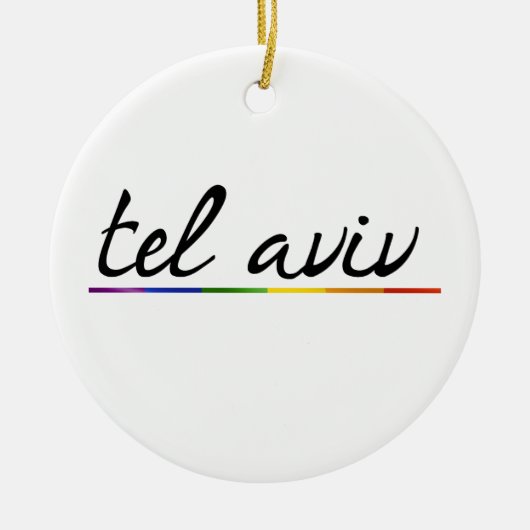 TEL AVIV GAY PRIDE - .PNG KERAMIK ORNAMENT (Vorne)