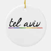 TEL AVIV GAY PRIDE - .PNG KERAMIK ORNAMENT (Hinten)