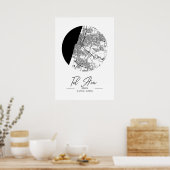 Tel Aviv - Israel Black Water City Map Poster (Küche)