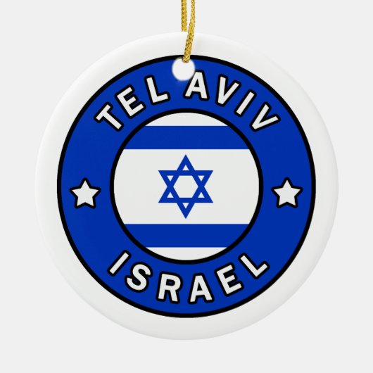 Tel Aviv Israel Keramik Ornament (Vorne)