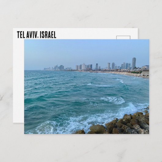Tel Aviv, Israel-Küste Postkarte (Vorne/Hinten)
