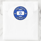 Tel Aviv Israel Ovaler Aufkleber (Tasche)