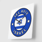 Tel Aviv Israel Quadratische Wanduhr (Winkel)
