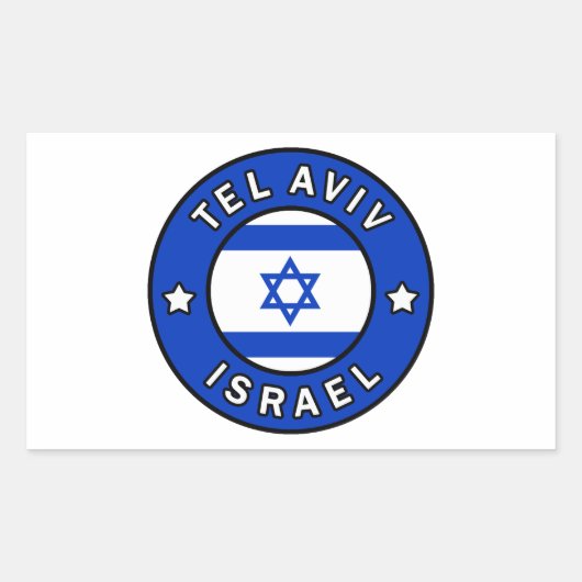 Tel Aviv Israel Rechteckiger Aufkleber (Vorderseite)