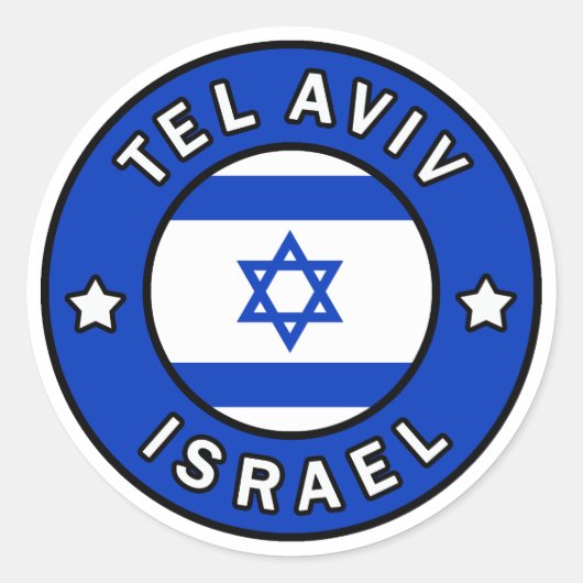 Tel Aviv Israel Runder Aufkleber (Vorderseite)