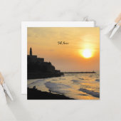 Tel Aviv, Israel - Sonnenuntergang Karte (Vorderseite/Rückseite Beispiel)