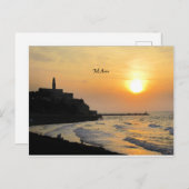 Tel Aviv, Israel - Sonnenuntergang Postkarte (Vorne/Hinten)