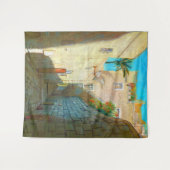 Tel Aviv Jaffo Old City Israel Reisen Ölgemälde Wandteppich (Vorderseite (Horizontal))