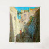 Tel Aviv Jaffo Old City Israel Reisen Ölgemälde Wandteppich (Vorderseite)