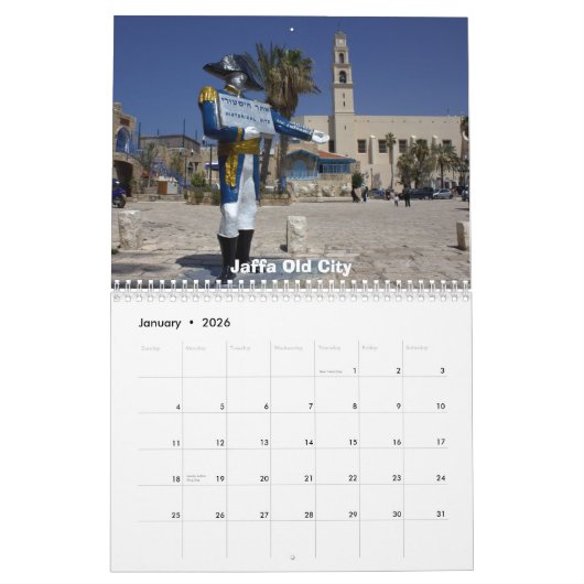 Tel Aviv-Kalender Kalender (Jan 2026)
