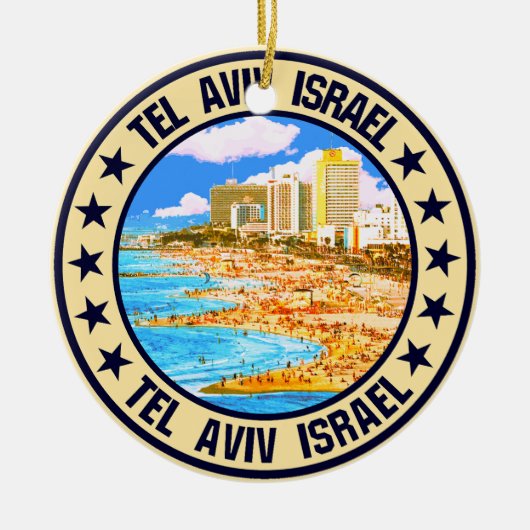 Tel Aviv Keramik Ornament (Vorne)