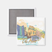 Tel Aviv Magnet (Vorderseite/Rückseite)