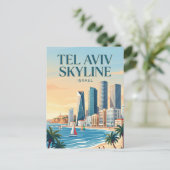 Tel Aviv Skyline Israel Postkarte (Stehend Vorderseite)