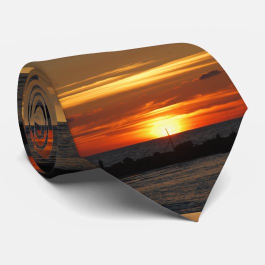 Tel Aviv Sunset Krawatte (Gerollt)