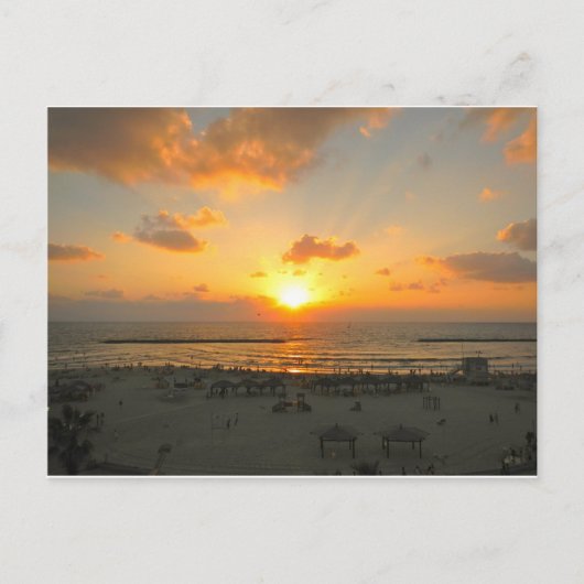 Tel Aviv Sunset Postkarte (Vorderseite)