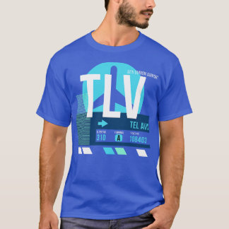 Tel Aviv TLV Airport Code Gepäckmarke T-Shirt