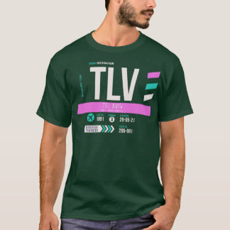 Tel Aviv TLV Airport Code Gepäckstück Tag 1 T-Shirt