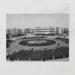 Tel Avivs Dizengoff Circle in den 1930er Jahren Postkarte