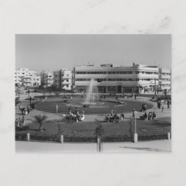 Tel Avivs Dizengoff Circle in den 1930ern Postkarte