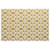 Tela Golden Metallic Cherries Geometric Pattern Stoff (Yard (91,4 cm))