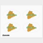 Telangana Ovaler Aufkleber (Blatt)