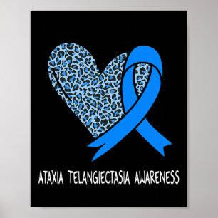 Telangiectasia Awareness Blue Ribbon Poster