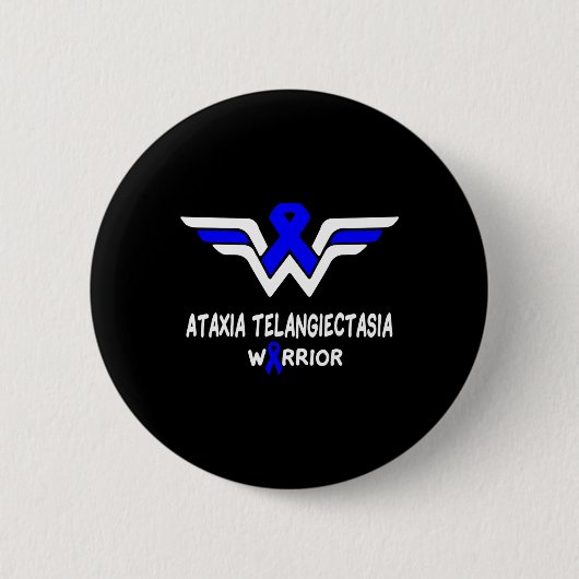 Telangiectasia Awareness Warrior Unterstützung Blu Button (Vorderseite)