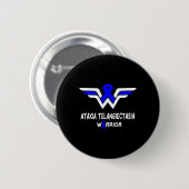 Telangiectasia Awareness Warrior Unterstützung Blu Button (Vorne & Hinten)