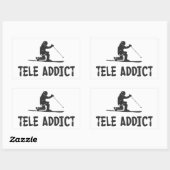 Tele Addict Rechteckiger Aufkleber (Blatt)