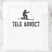 Tele Addict Rechteckiger Aufkleber (Tasche)