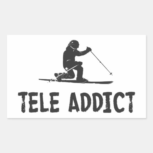 Tele Addict Rechteckiger Aufkleber (Vorderseite)