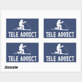 Tele Addict Rechteckiger Aufkleber (Blatt)